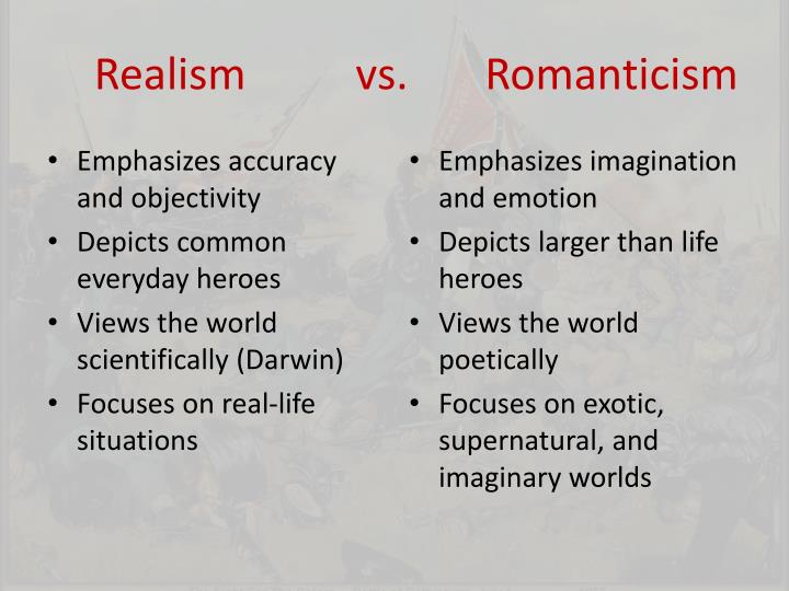 difference between romanticism and realism in art Romanticism v realism
