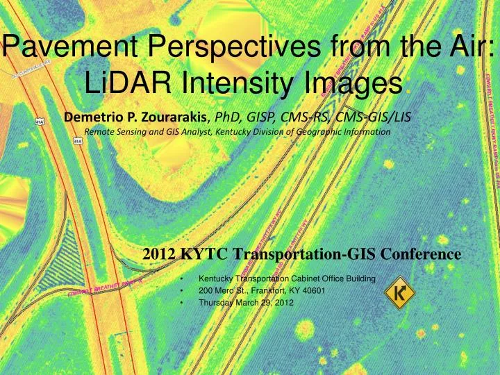 Ppt 2012 Kytc Transportation Gis Conference Powerpoint