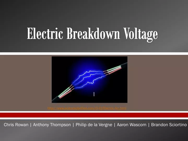 PPT Electric Breakdown Voltage PowerPoint Presentation, free download