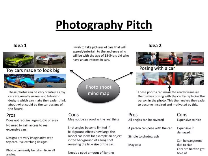 photography pitch n.