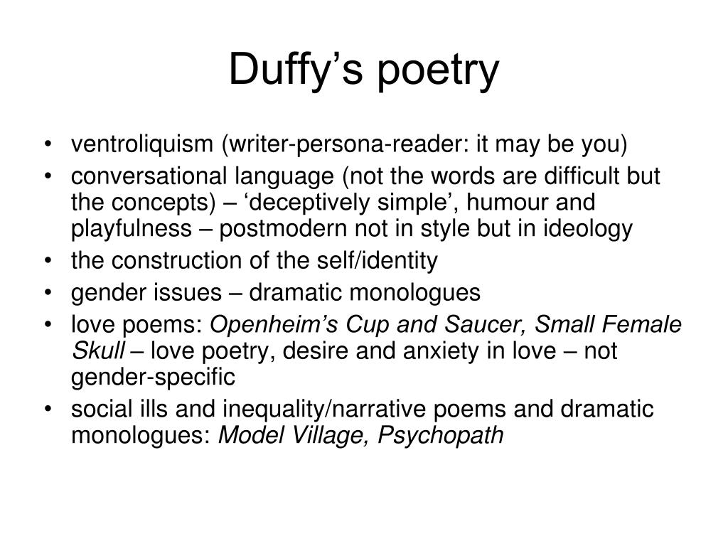 Carol Ann Duffy Whoever She Was
