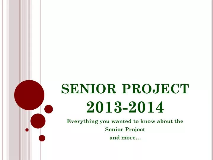 senior project presentations