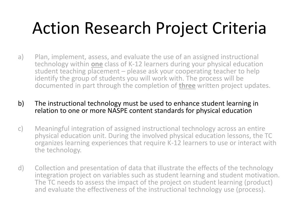 school based action research project