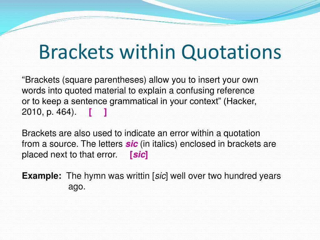 square brackets in essay