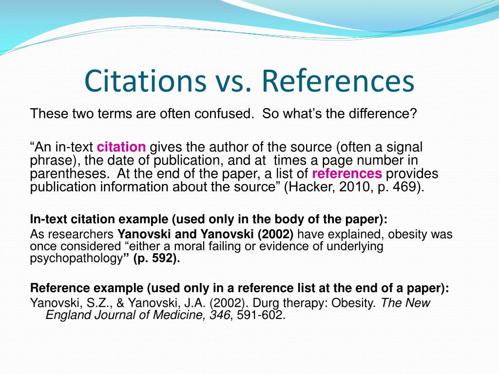 Reference example