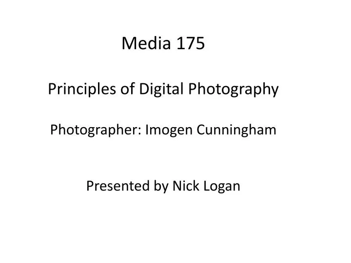 ppt - media 175 principles of digital photography photographer ppt - media 175 principles of digital photography photographer, Presentation templates