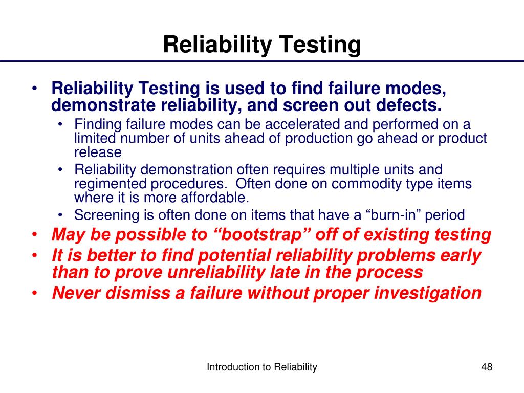 reliability of standardized tests