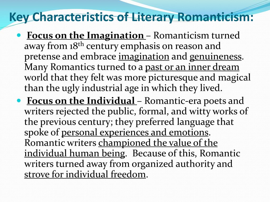 romanticism in literature presentation