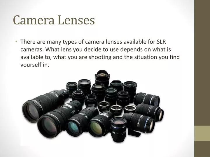 PPT - Camera Lenses PowerPoint Presentation, free download - ID:1554374