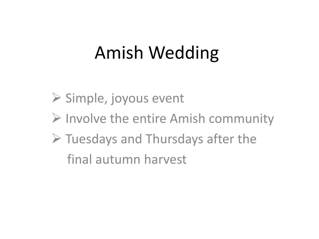 ppt amish wedding powerpoint
