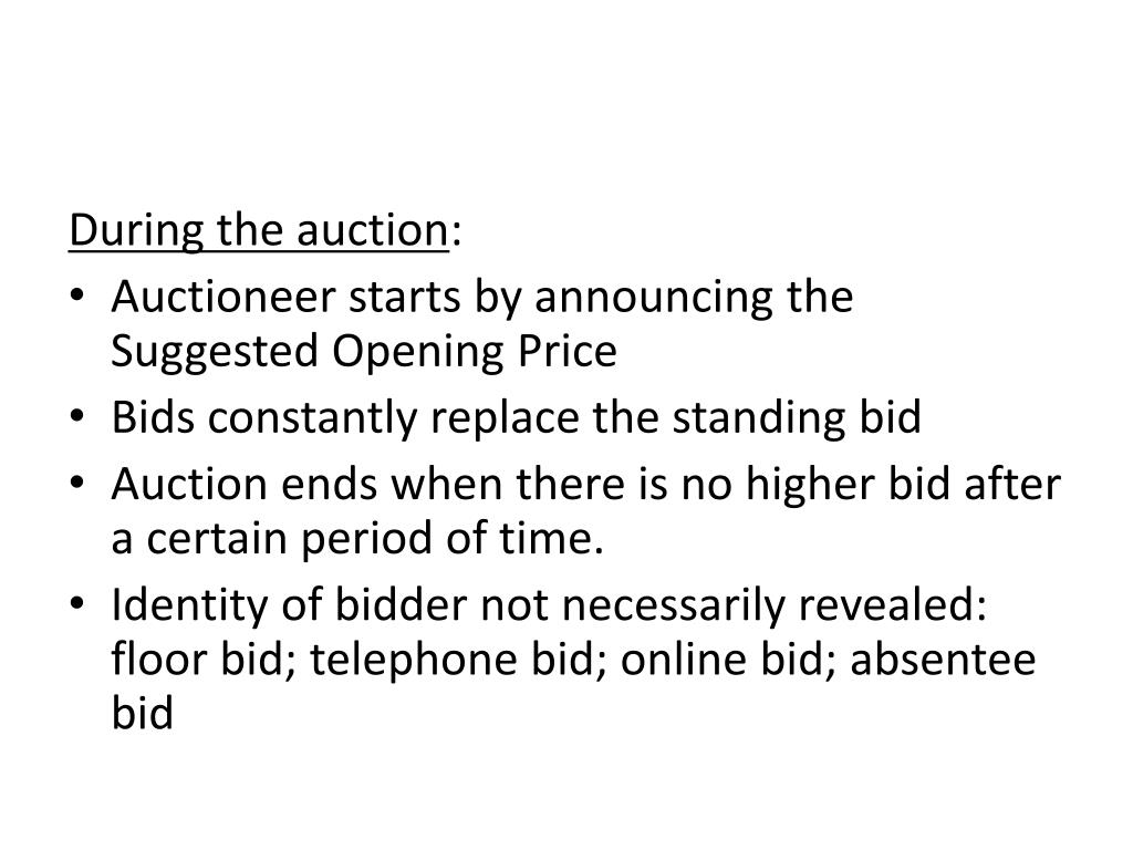 PPT ART AUCTIONS How the English auction maximizes profits in art