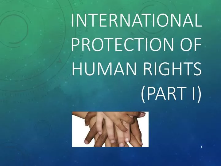 Chapter V International Protection Of Human Rights