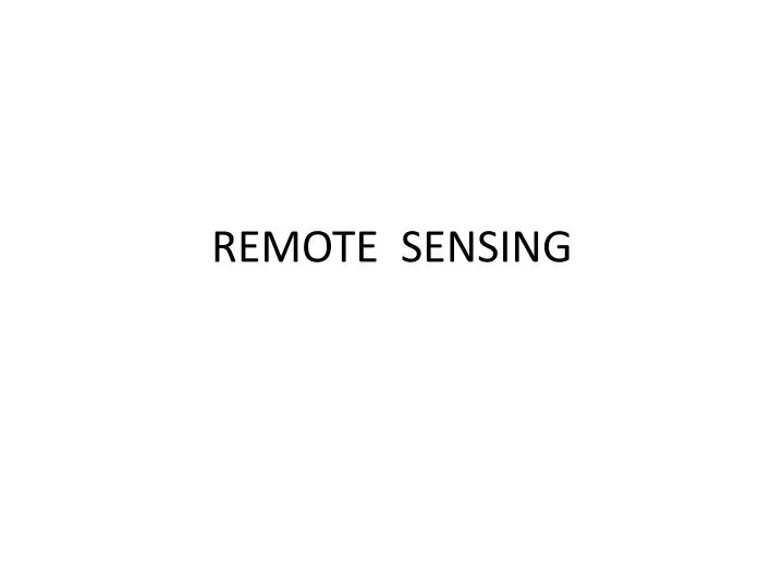 remote sensing n.