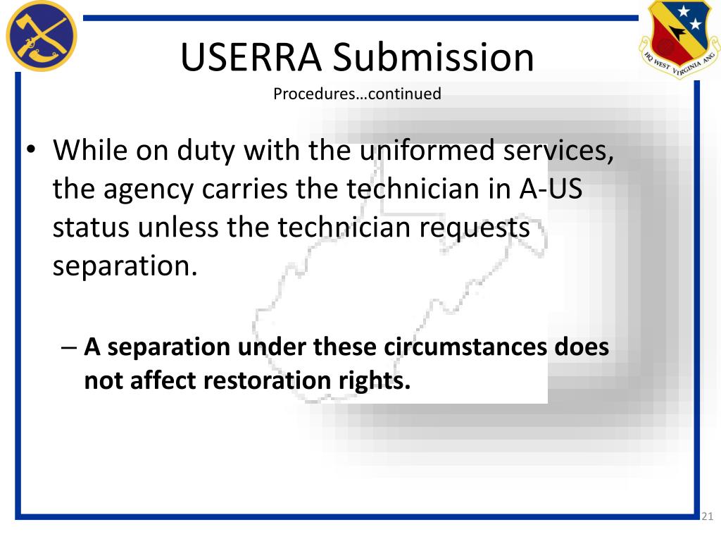 PPT Uniformed Services Employment & Reemployment Rights Act (USERRA