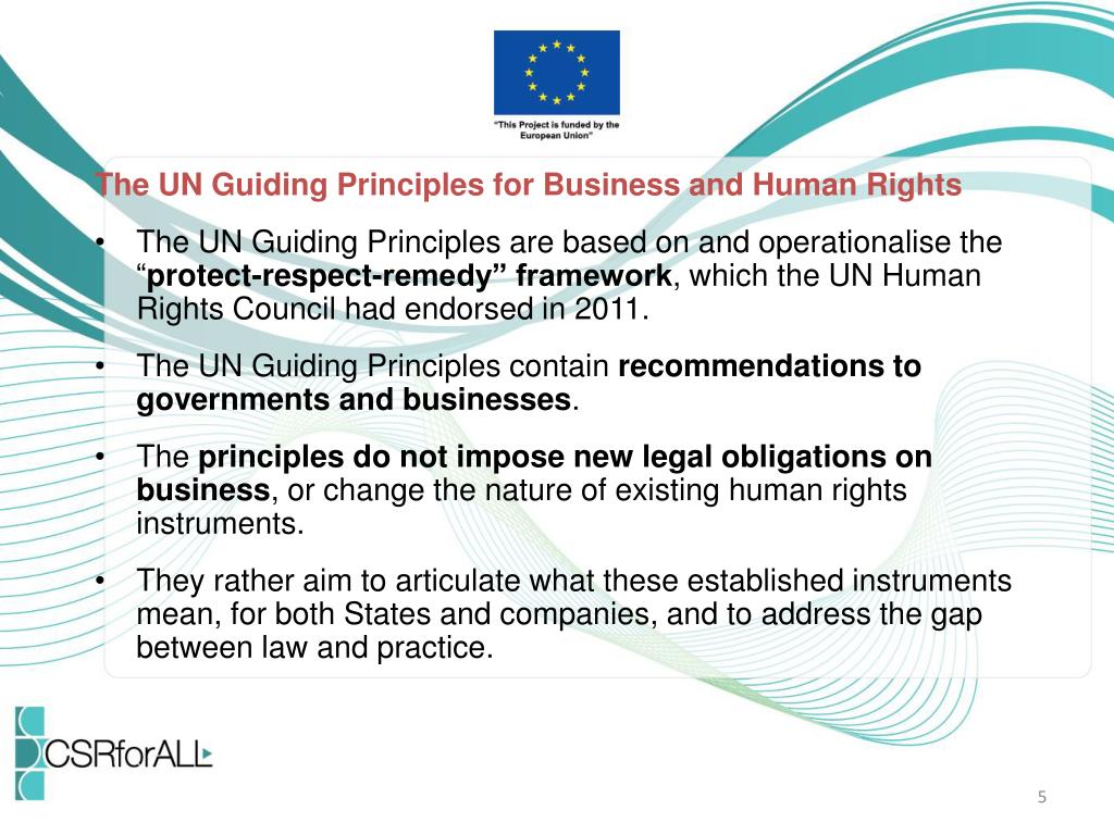 PPT - UN Guiding Principles on Business and Human Rights PowerPoint  Presentation - ID:1556189