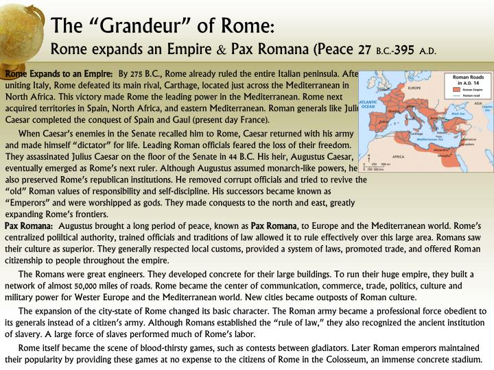 an examination of rome during the pax romana period an examination of rome during the pax romana period