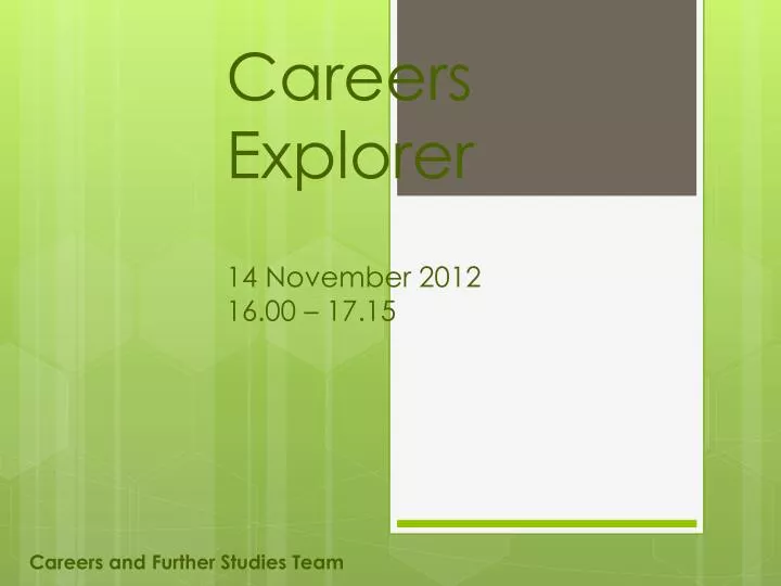 PPT Careers Explorer PowerPoint Presentation, free download ID1556387
