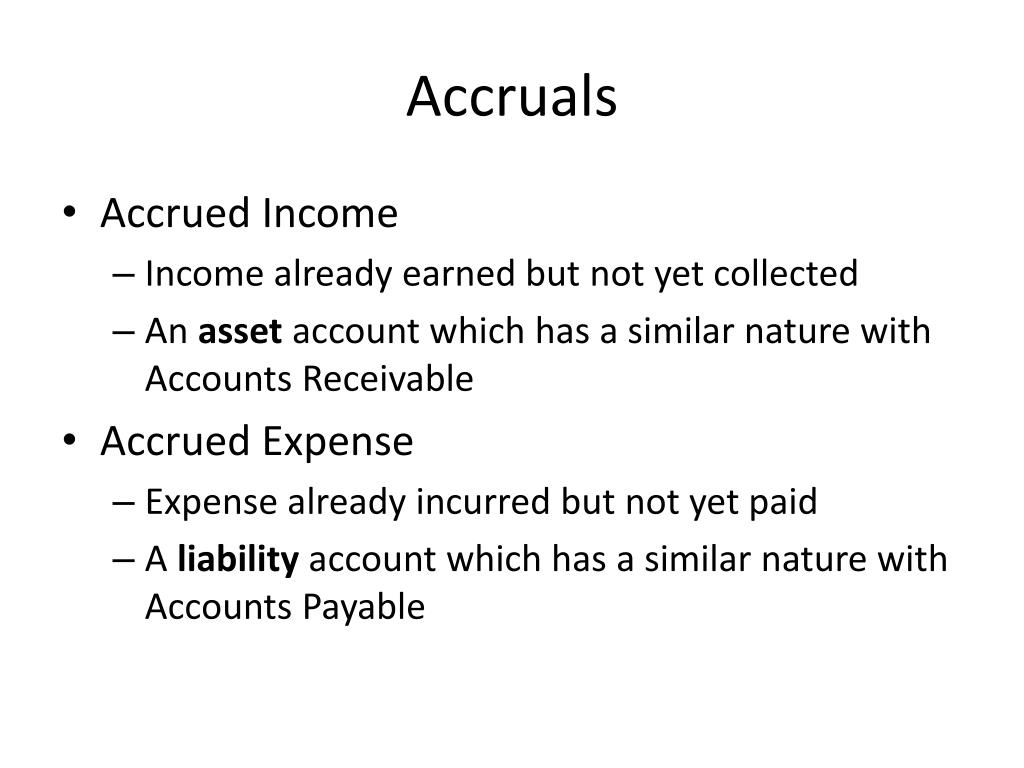 accrual accounting matching principle