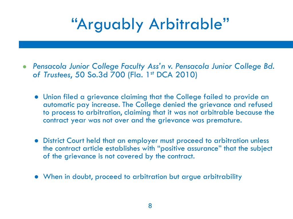 PPT - ARBITRATION & UNFAIR LABOR PRACTICES Florida Educational ...