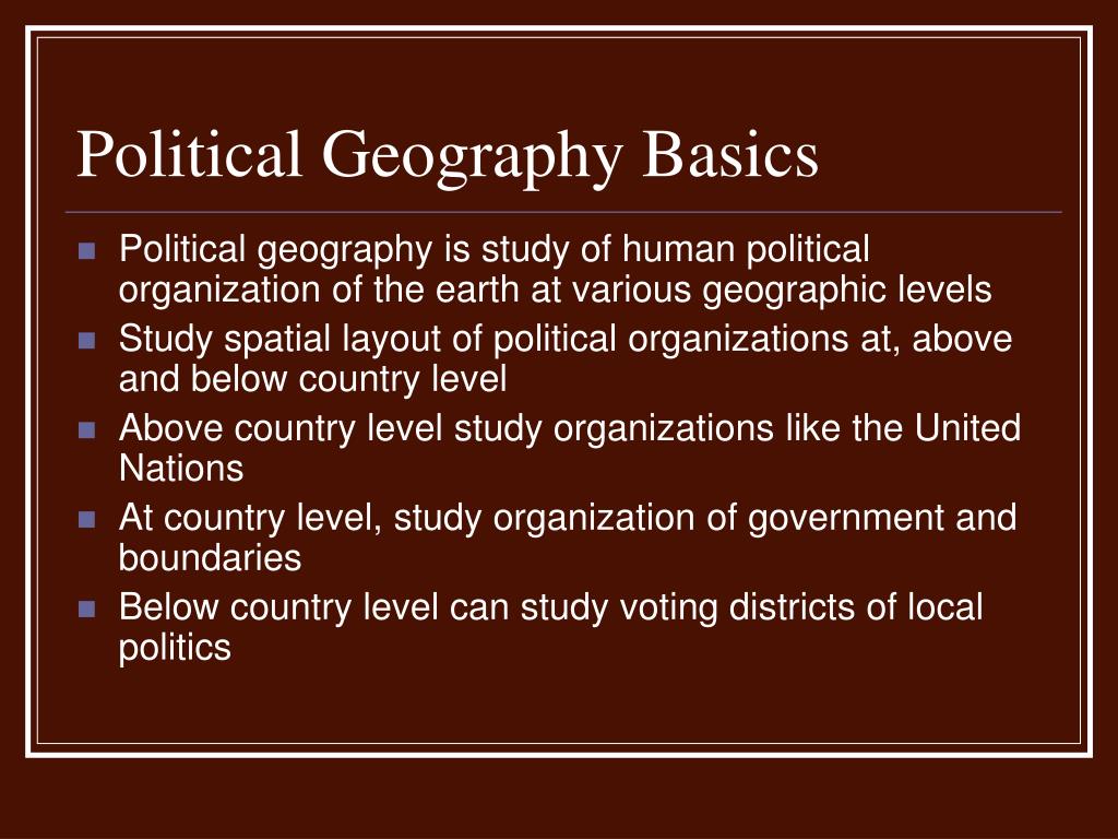 political geography thesis topics