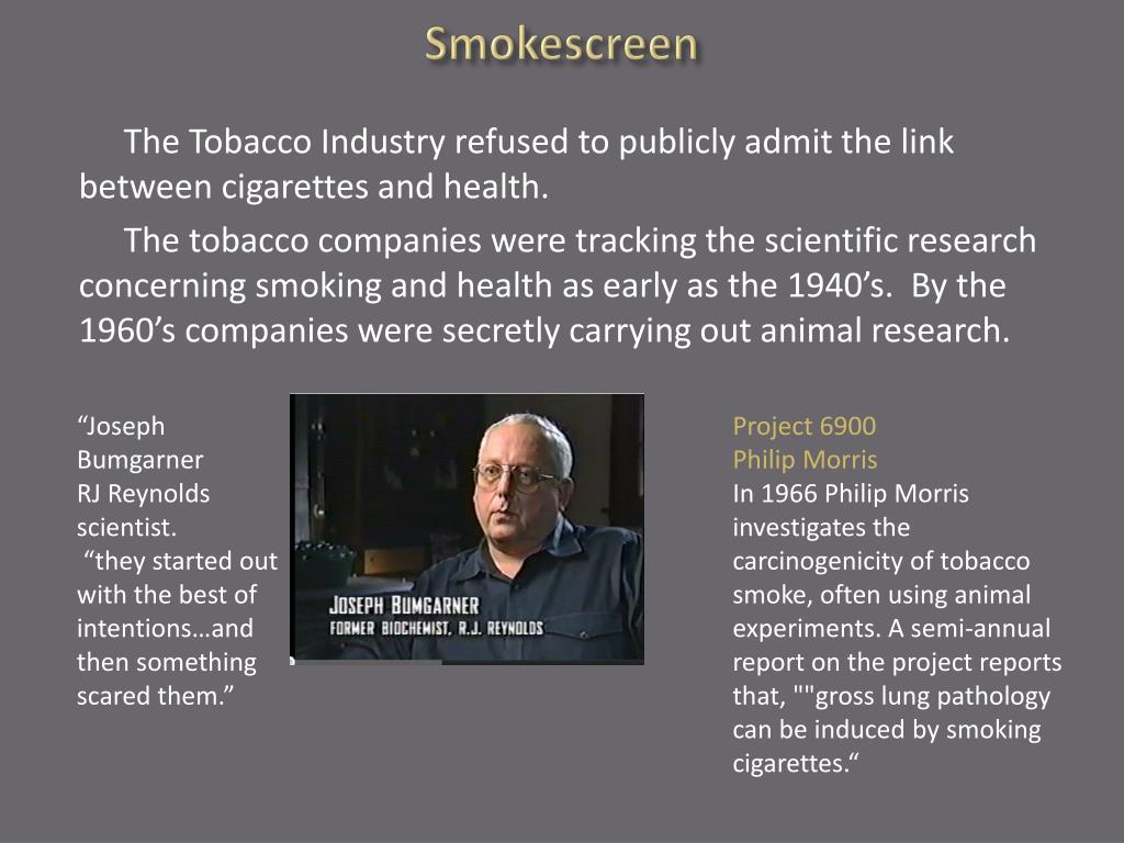 The smokescreen of the tobacco industry's use of science