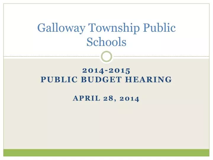 PPT Galloway Township Public Schools PowerPoint Presentation, free