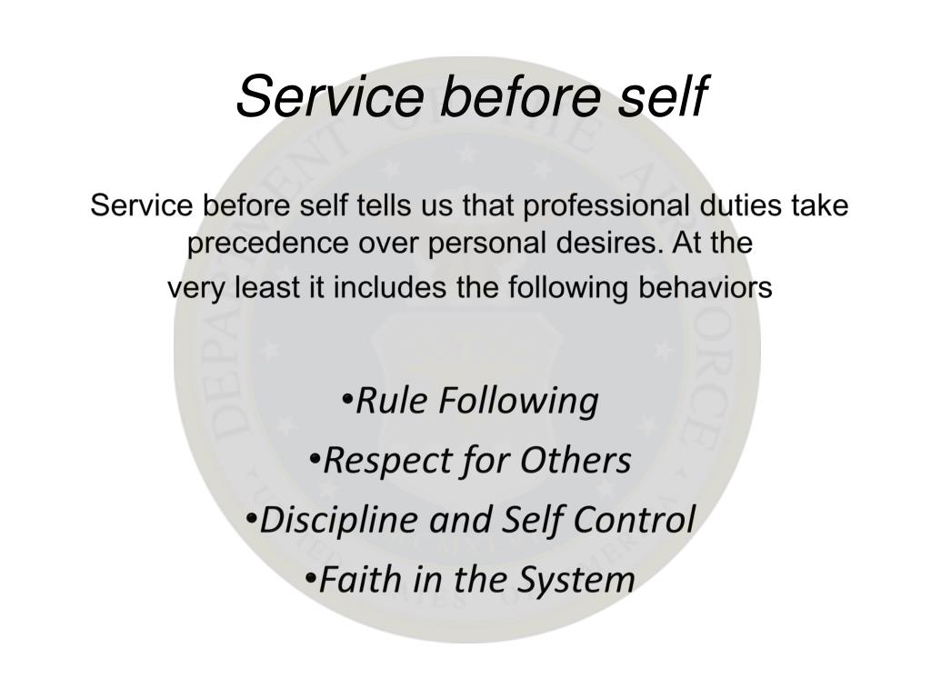 speech on service before self