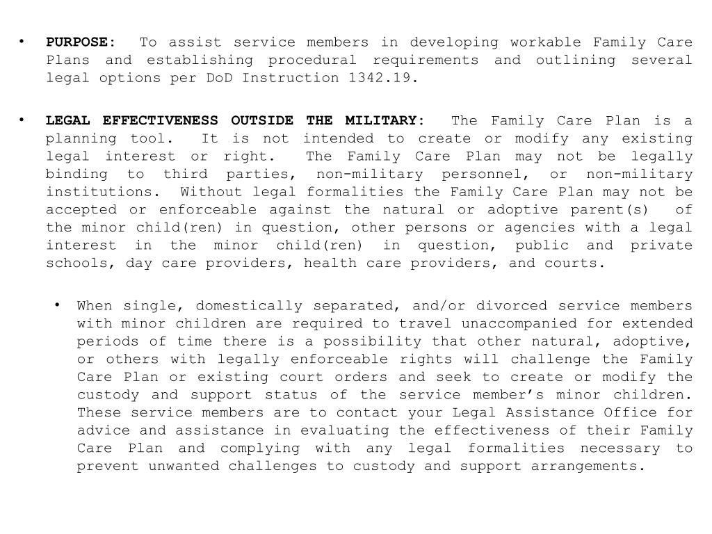PPT OPNAVINST 1740.4C U. S. Navy Family Care Policy PowerPoint