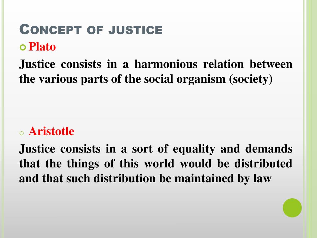 a conclusion about justice