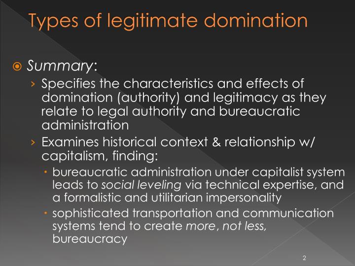 Types of legitimate domination pic 29