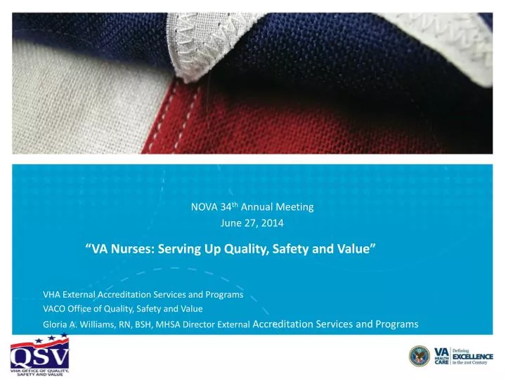 PPT - “VA Nurses: Serving Up Quality, Safety and Value” PowerPoint ...