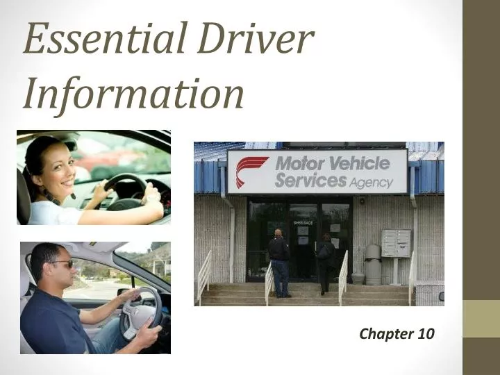 essential driver information n.