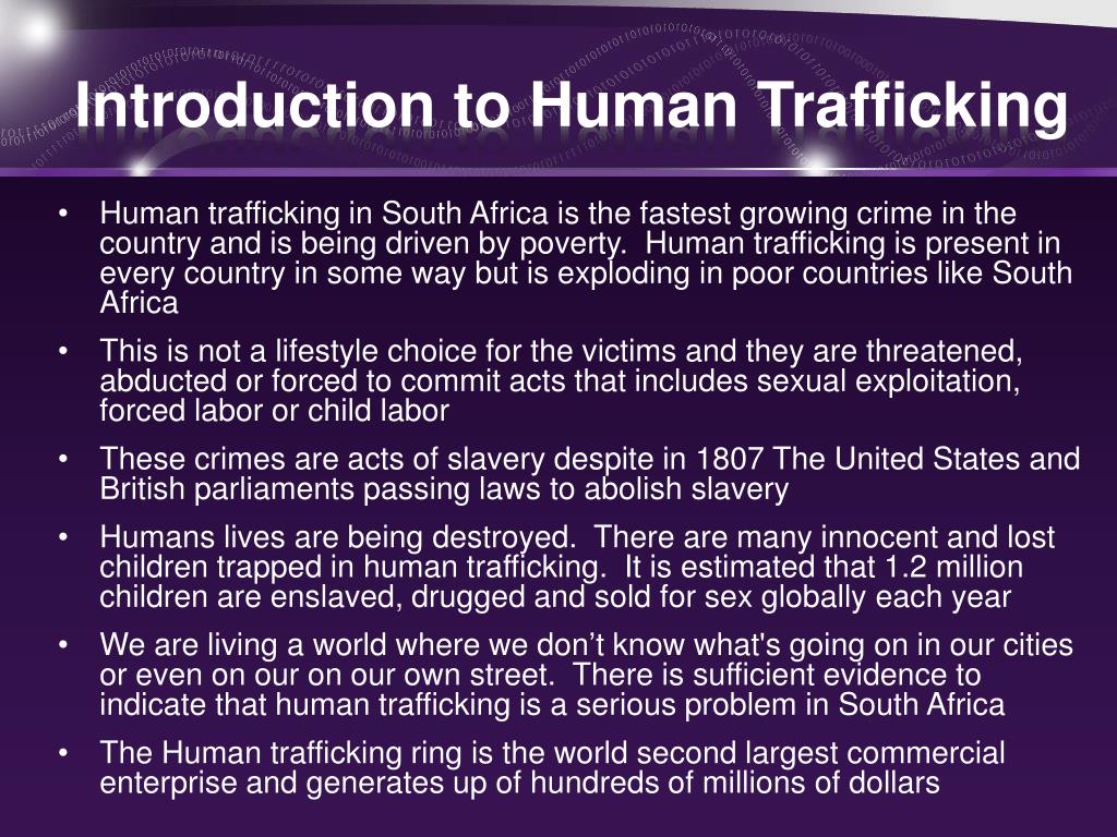 essay about human trafficking in south africa