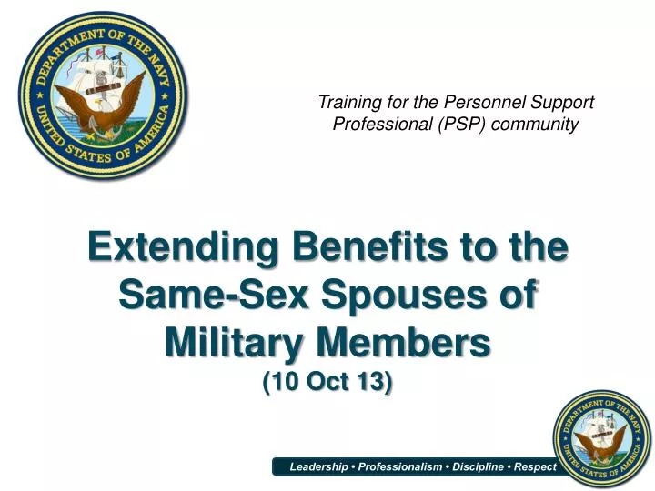 Ppt Extending Benefits To The Same Sex Spouses Of Military Members