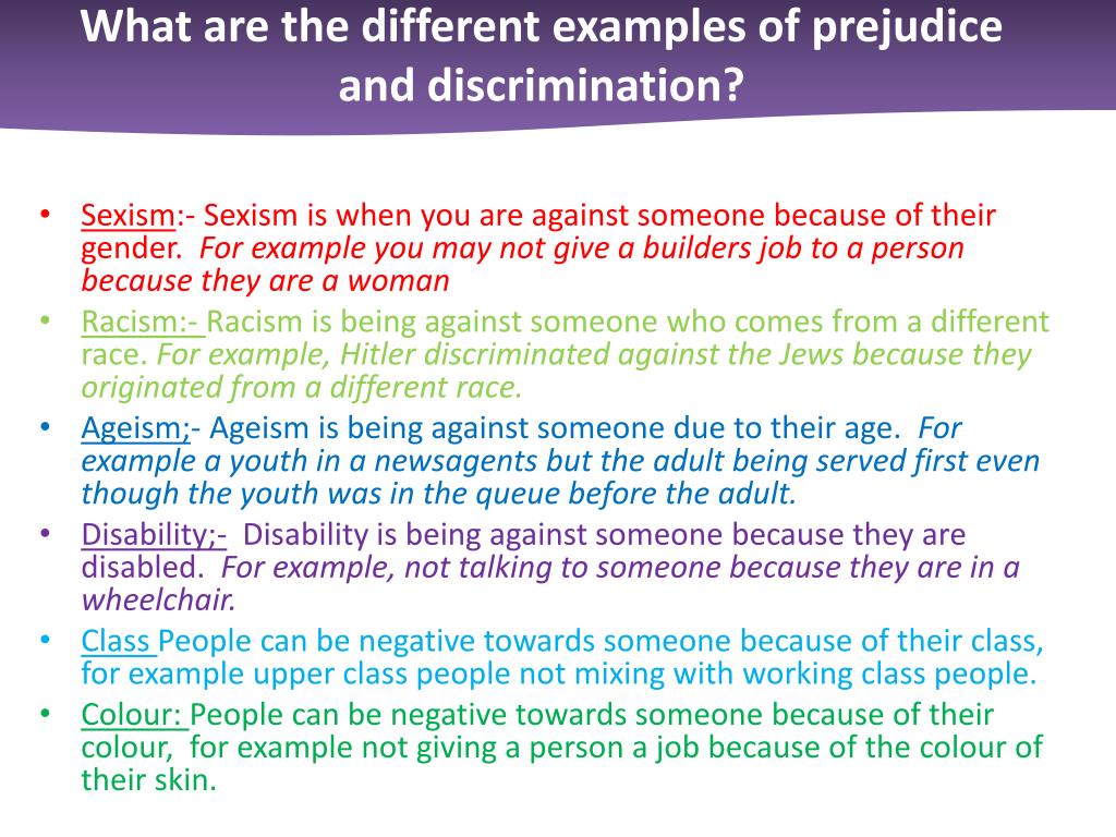 what is the difference between prejudice and workplace discrimination