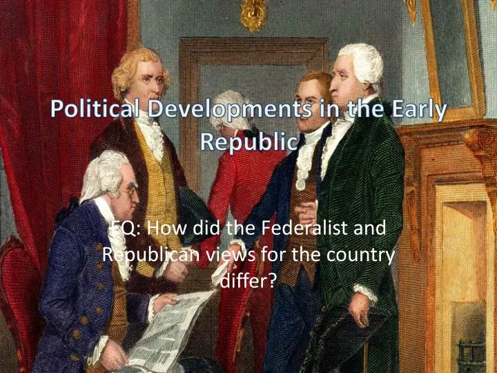 PPT - Political Developments in the Early Republic PowerPoint