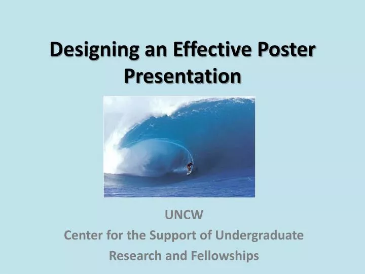 effective poster presentations Posters vs oral presentations posters roaming audience interactive discussion: small groups or often 1-on-1 more informal, not structured flexible content, depending. effective poster presentations Posters vs oral presentations posters roaming audience interactive discussion: small groups or often 1-on-1 more informal, not structured flexible content, depending.