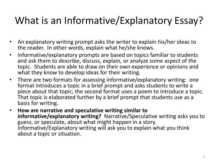 writing an explanatory essay