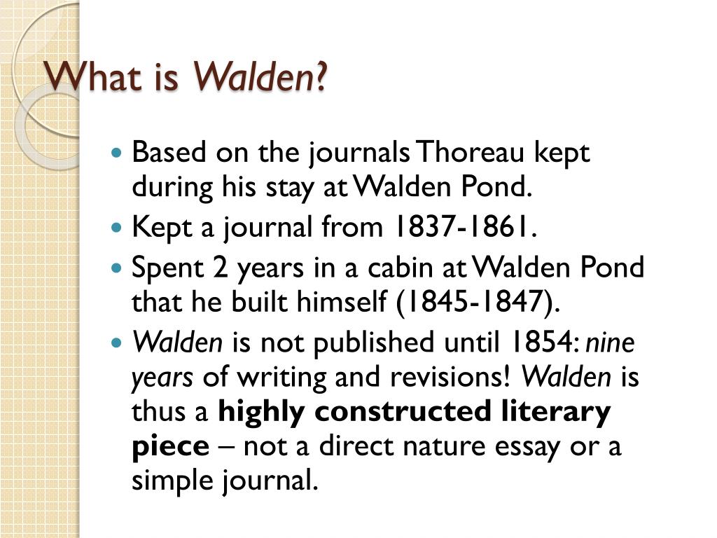 thesis of walden