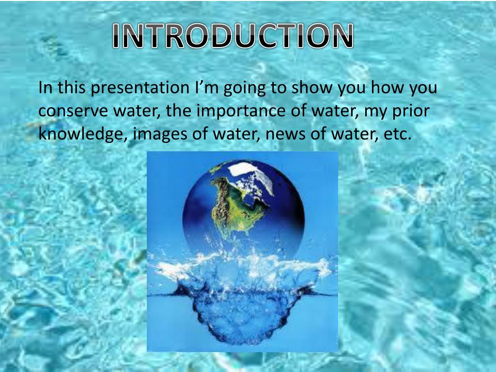presentation on topic water resources