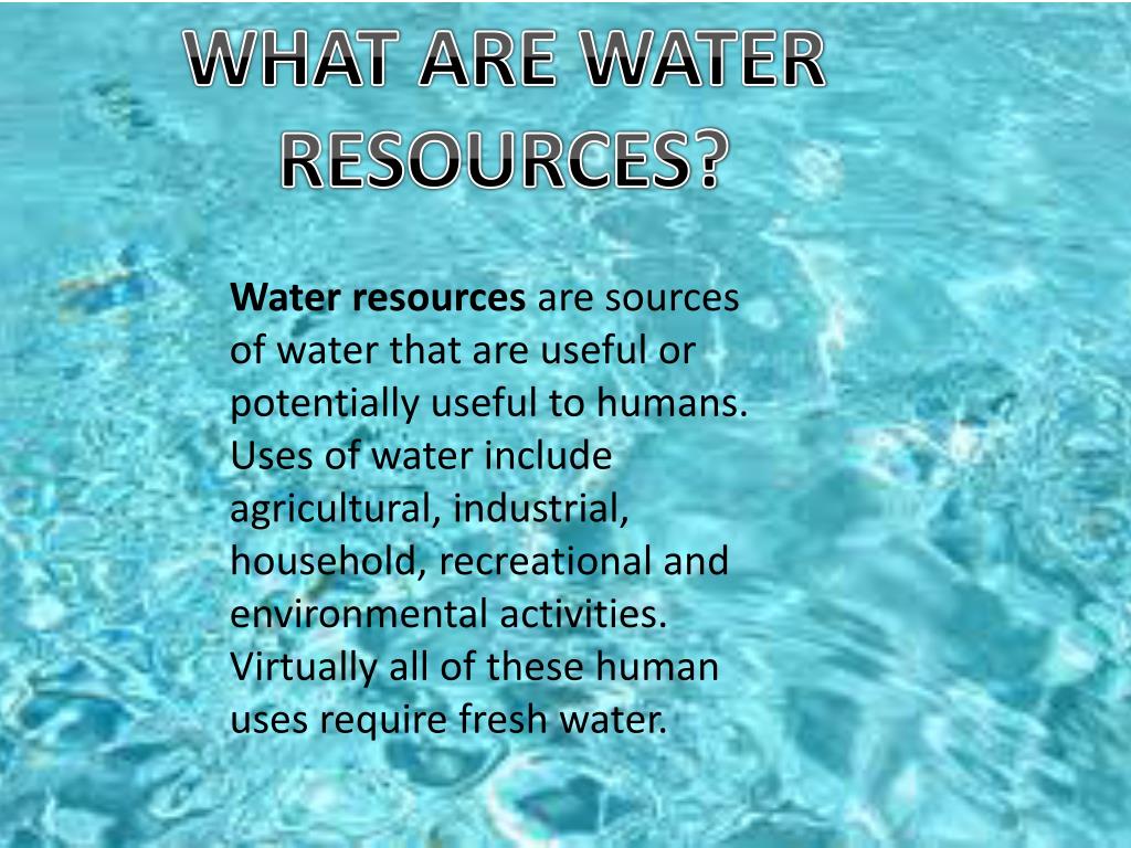 presentation of water resources