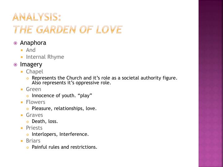 garden of love essay question