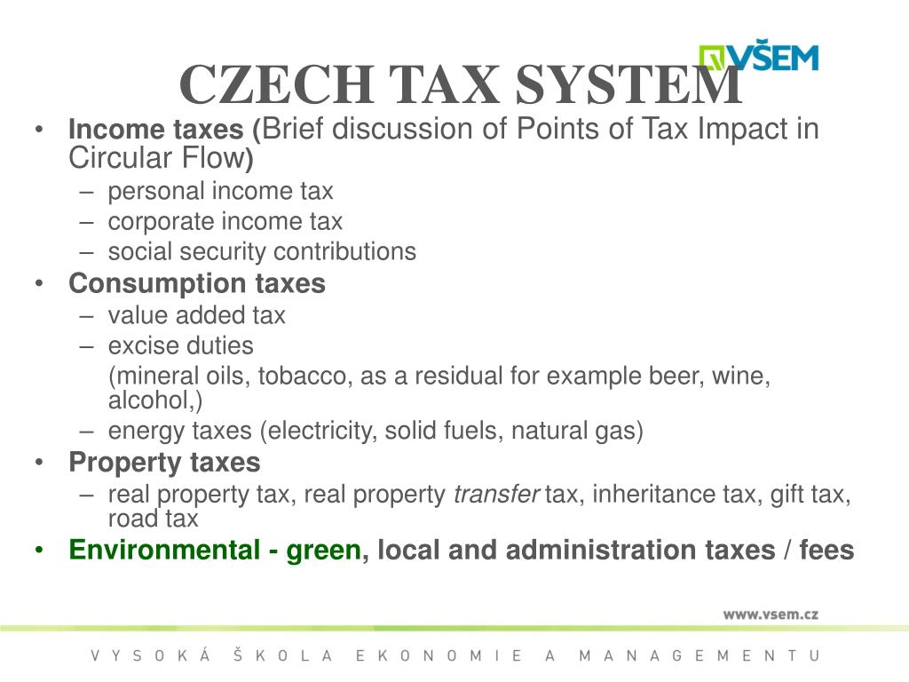 PPT Tax System of the Czech Republic PowerPoint Presentation, free