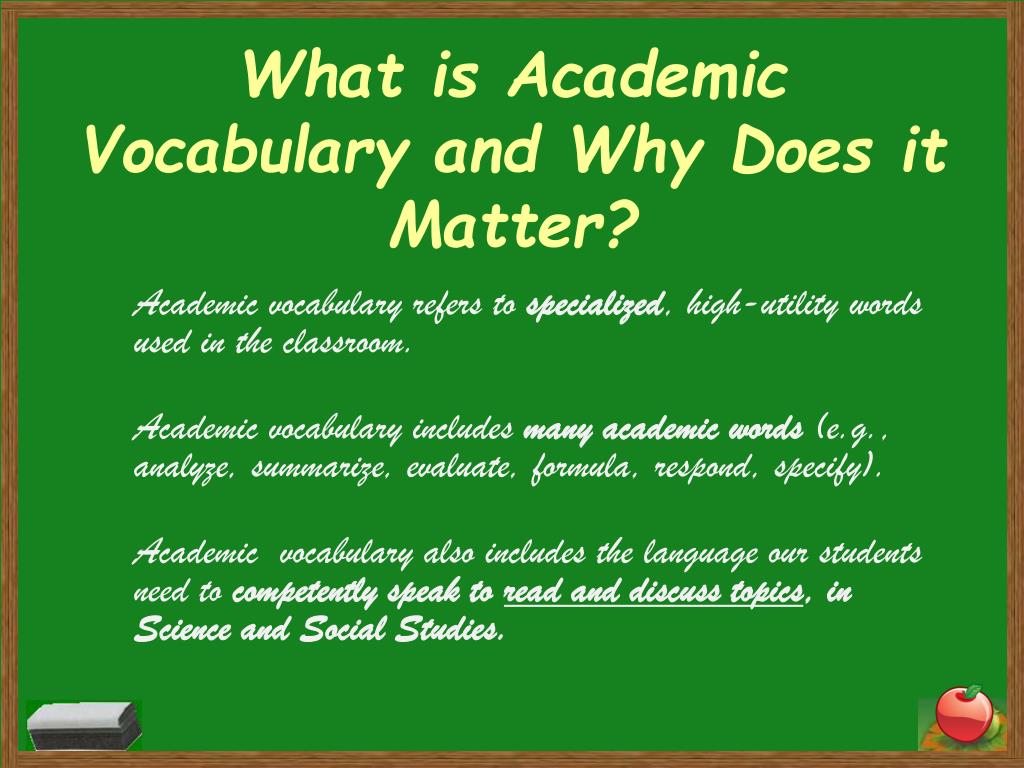 PPT Academic Vocabulary Lists from the Tennessee