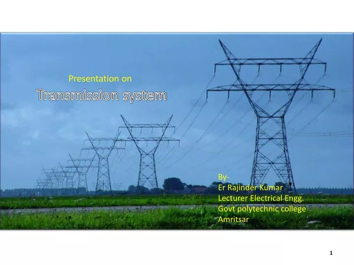 PPT Transmission system PowerPoint Presentation, free download ID