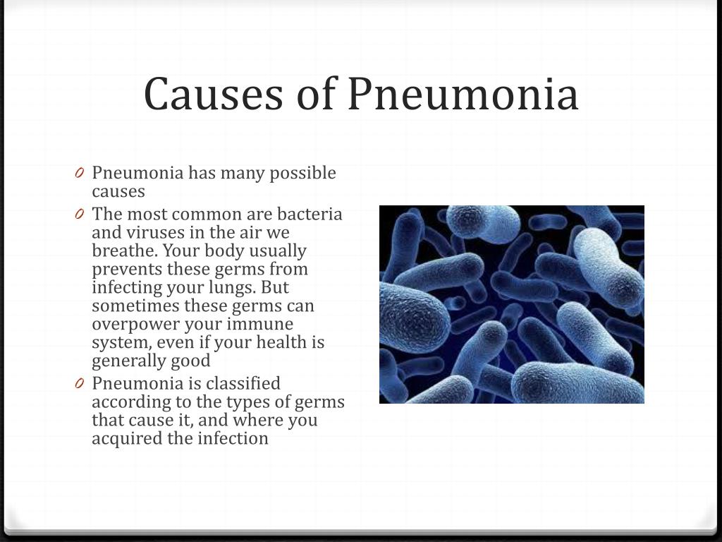 Causes Of Pneumonia