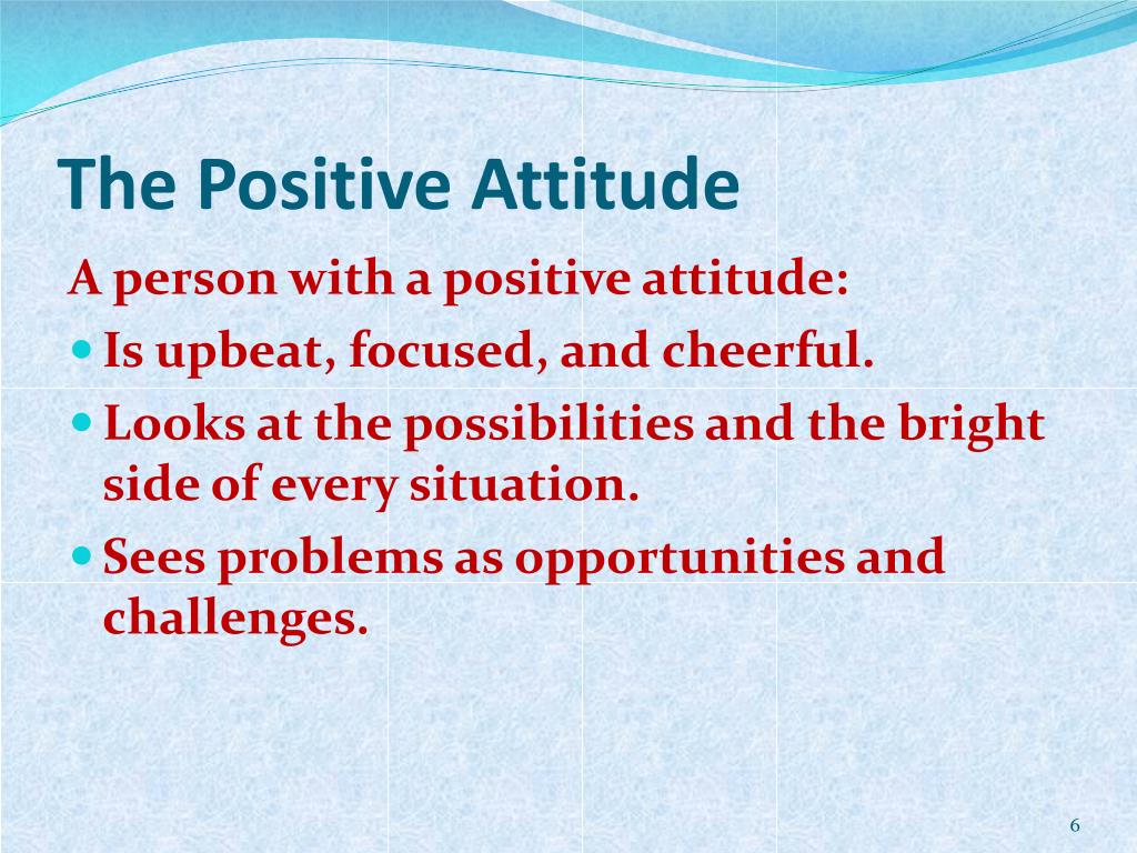 positive attitude at workplace presentation