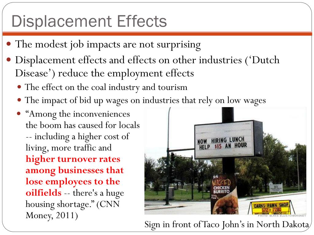Displacement Effect Example PPT - The Economic Value of Shale Natural Gas in Ohio PowerPoint ...