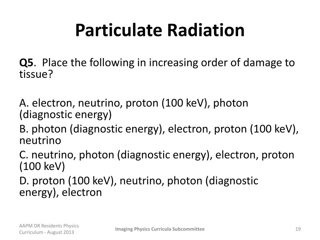 PPT - Diagnostic Radiology Residents Physics Curriculum Q&A November ...