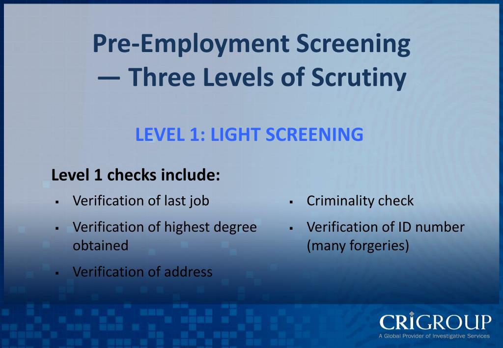 3 levels of scrutiny 3 levels of scrutiny